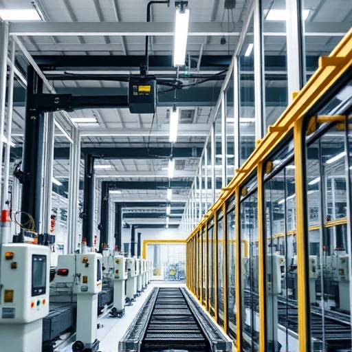 Ein automatisiertes Produktionssystem in einer Fabrik, das die Effizienz und Präzision der Automatisierung demonstriert.